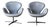 Fritz Hansen Arne Jacobsen Swan Lounge Chairs Set of 2 Grey Leather Danish Vintage 2000 For Sale