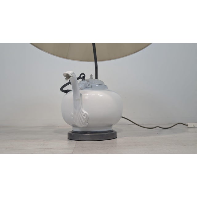 Richard Ginori Porcelain Lamp by Gio Panti for Richard Ginori, 1980s For Sale - Image 4 of 18