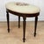 Early 20th Century Antique Traditional Mahogany Floral Needlepoint Oval Vanity Seat Stool For Sale - Image 5 of 10