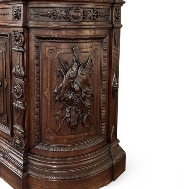 Grand 19th Century French Renaissance Revival Bookcase Signed by Sculptor Benjamin Deguil For Sale - Image 17 of 18