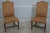 Set of 6 Mahogany Gold Damask Upholstered Dining Chairs For Sale - Image 13 of 18