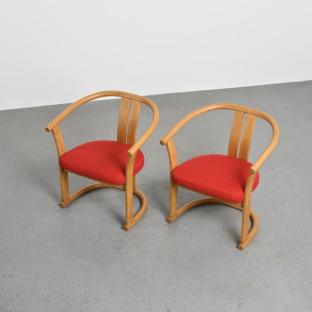 Beech Armchairs by Isamu Kenmochi, 1960s, Set of 2 For Sale - Image 12 of 18