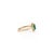 Metal 14k Yellow Gold Oval-Cut Natural Emerald & Diamond Promise Ring Size 4 For Sale - Image 7 of 17