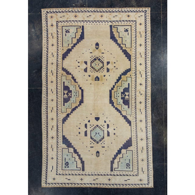 Blue Turkish Oushak Runner Rug 2'3" x 6'2" #17505 For Sale - Image 8 of 8