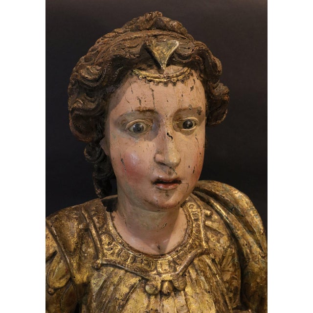 Aniello Stellato, Saint John and Saint Catherine, 17th Century, Wood, Set of 2 For Sale - Image 15 of 16