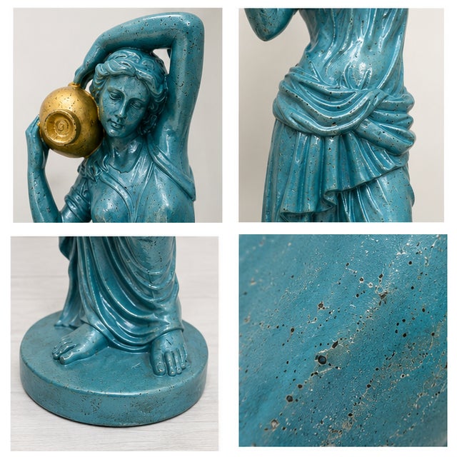 32-Inch Greco-Roman Style Garden Maiden Sculpture For Sale - Image 4 of 6