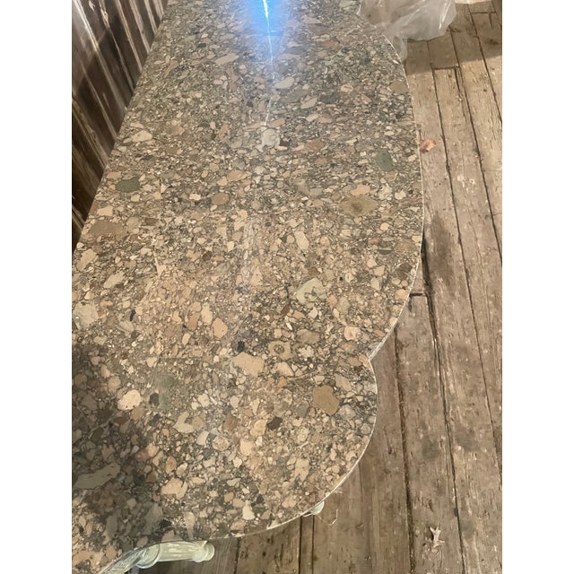 Painted Console Table With Stone Top For Sale - Image 9 of 14