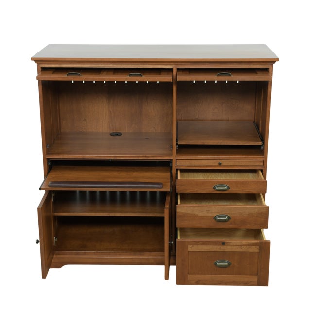 American Restoration Hardware Marston Home Office Cabinet Desk For Sale - Image 3 of 9