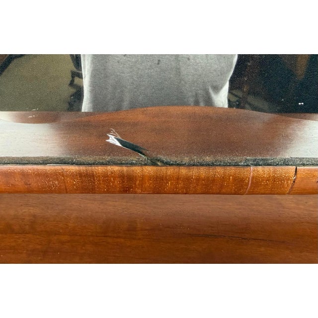 19th Century Antique Mahogany Barley Twist Tabletop Gentlemen’s Shaving / Vanity Mirror For Sale - Image 11 of 12