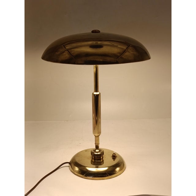 Vintage Brass Table Lamp by Giovanni Michelucci for Lariolux, Italy, 1950s For Sale - Image 10 of 11