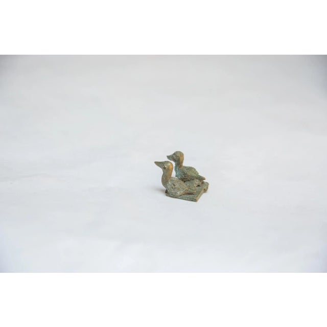 Vintage African Bronze Sitting Birds For Sale - Image 4 of 7