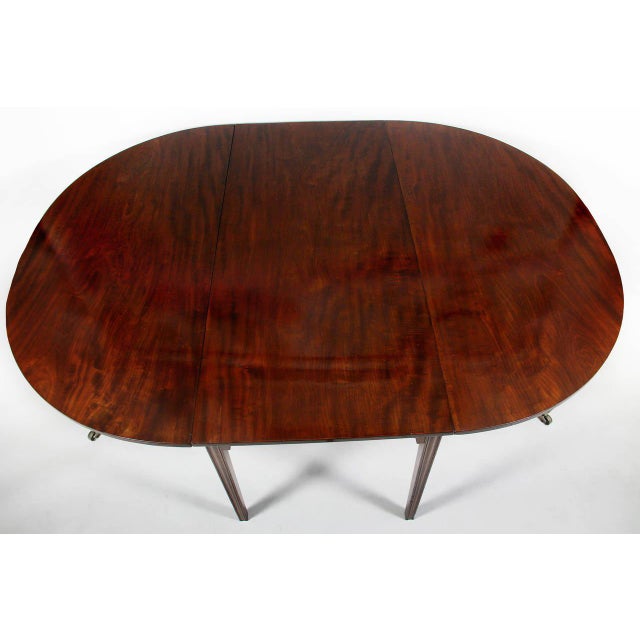 Irish Regency Two Pedestal Dining Table For Sale In Boston - Image 6 of 8