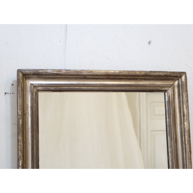 Antique Silverleafed Mirror For Sale - Image 4 of 4