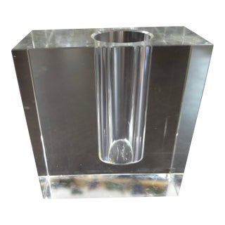 Mid Century Modern Clear Bud Vase For Sale