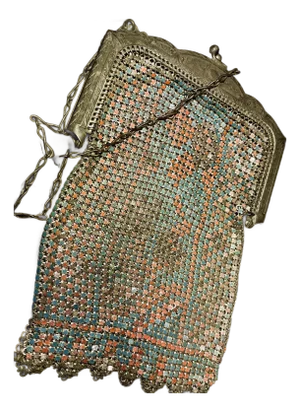 Whiting and David 1920s Enamel Flapper Purse