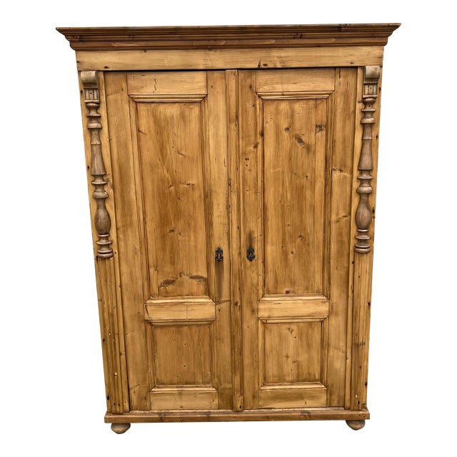 Early 20th Century Swedish Pine Armoire For Sale