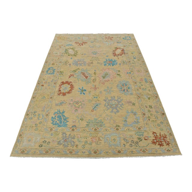 Anatolia Rug 10’4” X 14’2” Pink Wool Hand-Knotted Oriental Carpet For Sale