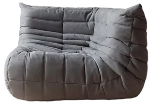 Grey Microfiber Togo Corner Chair by Michel Ducaroy for Ligne Roset