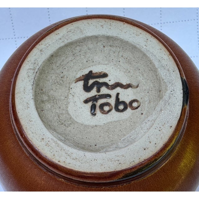 Erich and Ingrid Triller Mid Century Modern Ingrid Triller for Tobo Vase For Sale - Image 4 of 4