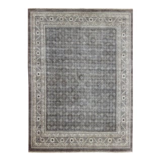 Keivan Woven Arts Fine Weave Khotan Design Large Rug in Gray 9'2 X 12' For Sale