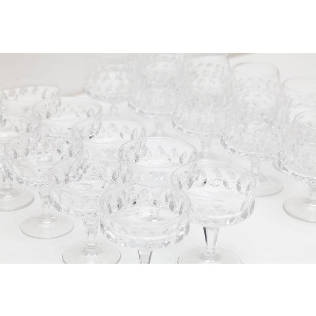 Glass Crystal Wine and Water Glass Service, Set of 64 For Sale - Image 7 of 15