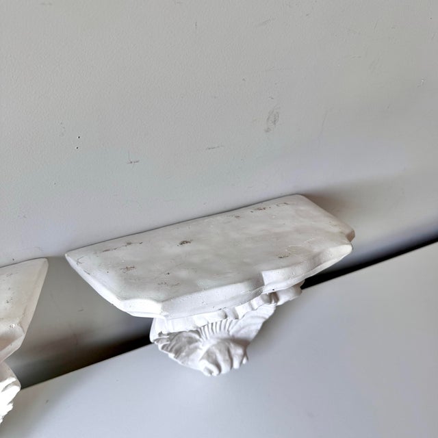 1980s 1980s Clam Shell Wall Brackets: A Pair For Sale - Image 5 of 7