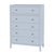 Blue Nora 36 in. W Rectangular Wood 5 Drawer Tall Dresser, Light Blue For Sale - Image 8 of 8