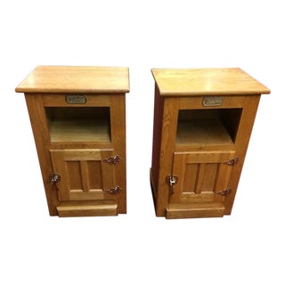 Vintage Nightstands, Icebox Style, the Pair For Sale