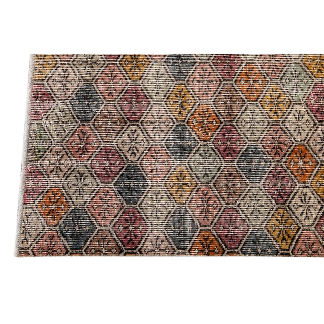 Vintage Turkish Scatter Wool Rug 4 X 6 For Sale In New York - Image 6 of 13