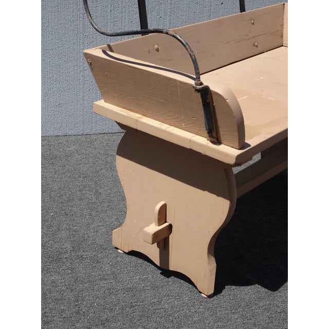 Wood Vintage Horse Drawn Buggy Seat Bench ~ French Country For Sale - Image 7 of 12