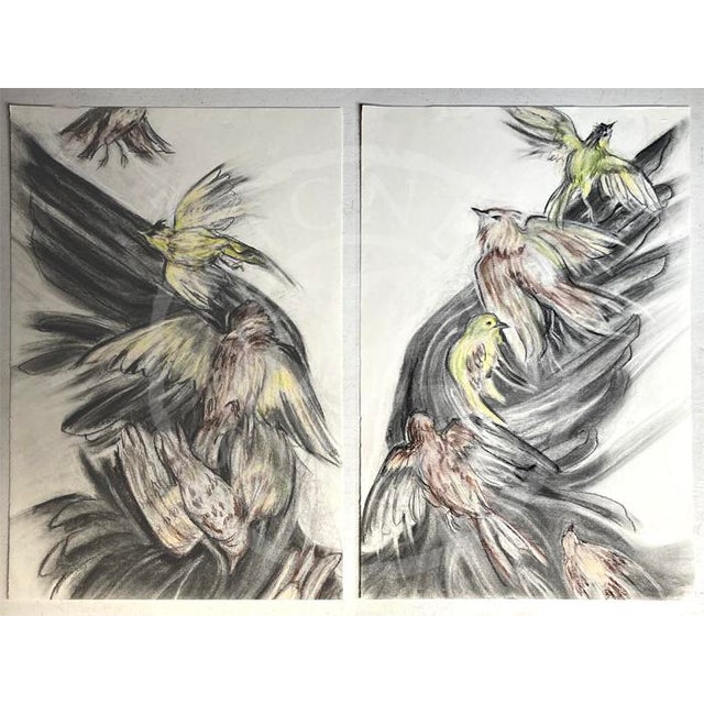 Original Charcoal and Pastel Drawing, Freedom Diptych For Sale In Seattle - Image 6 of 6
