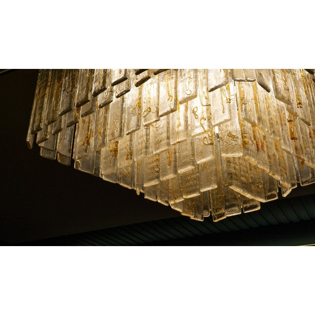 Large Handcrafted Murano Glass Prism Waterfall Chandelier, 1970s For Sale - Image 10 of 16