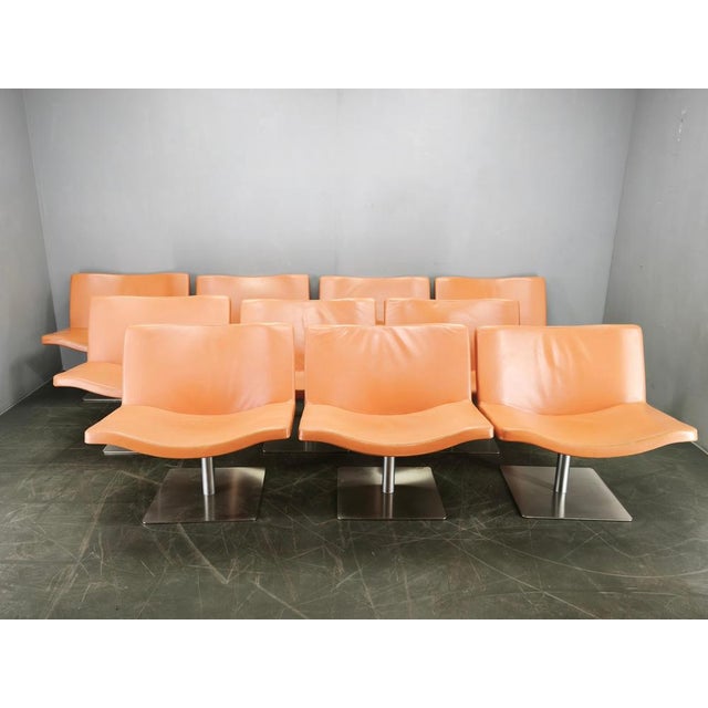 Exceptional Wave lounge chair designed by Peter Maly and produced by Tonon Italia. A landmark example of late modern...
