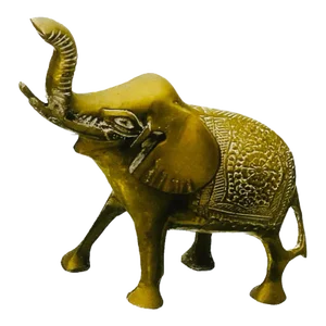 Antique Senegal Brass Elephant Animal Figurine