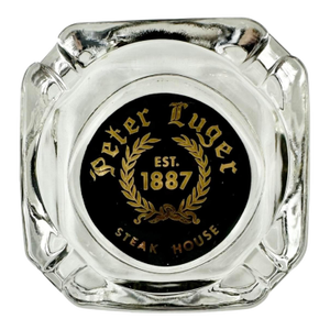 Vintage Peter Luger Nyc Steakhouse Restaurant Glass Ashtray
