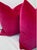 Transitional Hot Pink Cotton Velvet 22" Pillows-a Pair For Sale - Image 3 of 3