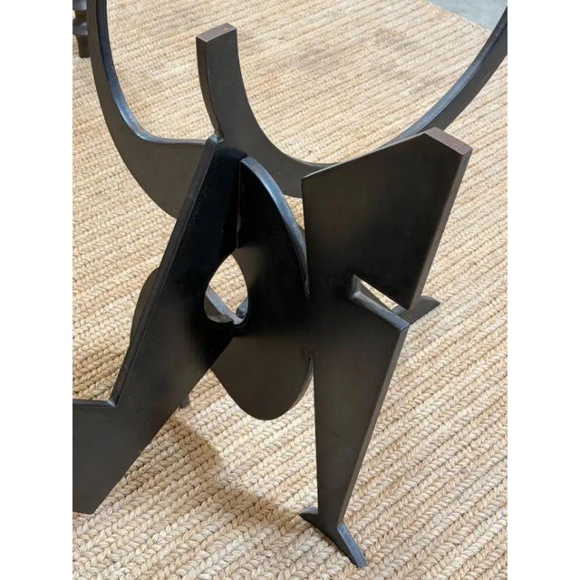 Signed Pucci De Rossi Sculptural Blackened Steel Dining Table Base, 1987 For Sale In Greensboro - Image 6 of 18