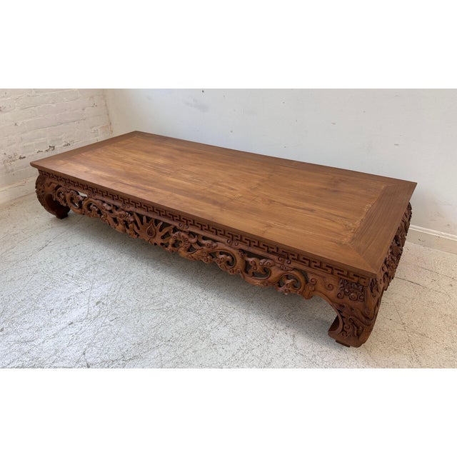 Antique Rectangular Ming Dynasty Style Elm Wood Coffee Table For Sale In New York - Image 6 of 16