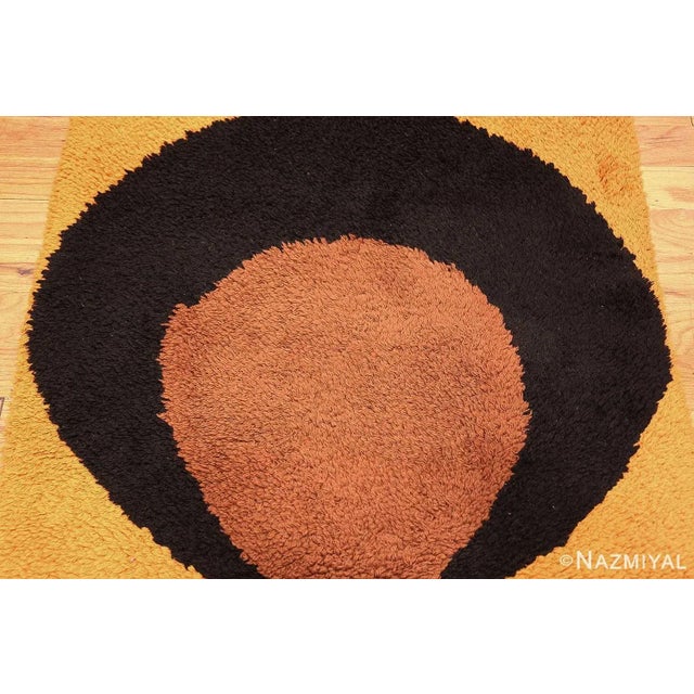 Nazmiyal Collection Vintage Swedish Scandinavian Wool Pile Area Rug For Sale - Image 4 of 7