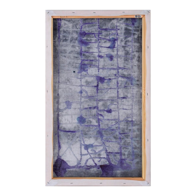 Red Lattice - Abstract Composition on Linen by D. Whalen For Sale