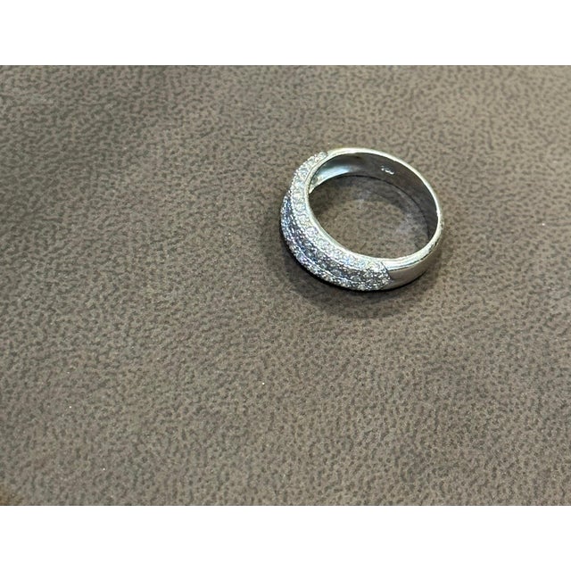 White 0.65 Carat Diamond Cocktail 18 Karat White Gold Ring/ Half Band, Size 6.5 For Sale - Image 8 of 8