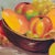 Realism 1960s Original Bowl of Fruit Still Life Oil Painting on Board For Sale - Image 3 of 4