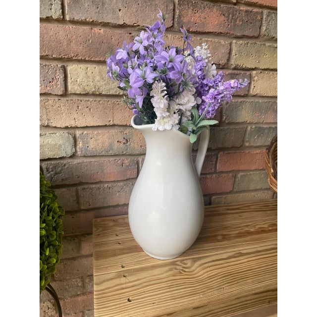 Antique 19th Century English White Ironstone Pitcher For Sale - Image 15 of 17