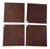 Contemporary Chocolate Brown Faux, Croc Square Placemats. Set of Nine. For Sale - Image 3 of 7