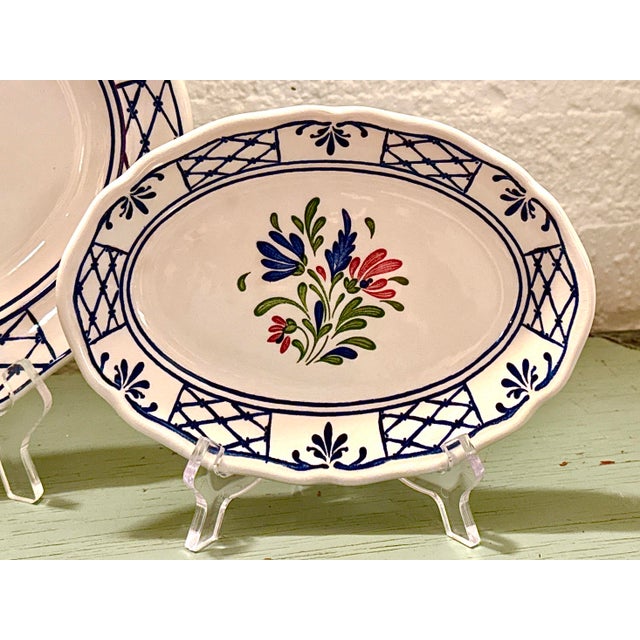 Ceramic Mid 20th Century Johnson Brothers Provincial Floral Scalloped Platters - A Pair For Sale - Image 7 of 9