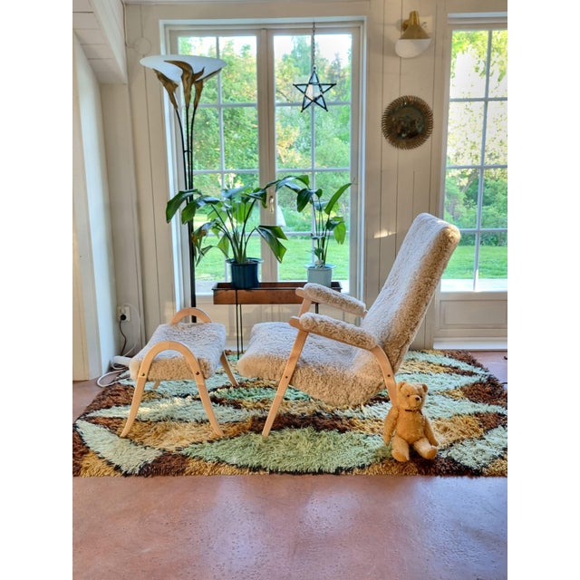 1950s Vintage Benno Lounge Chairs with Ottomans from Ikea, 1970s, Set of 4 For Sale - Image 5 of 9