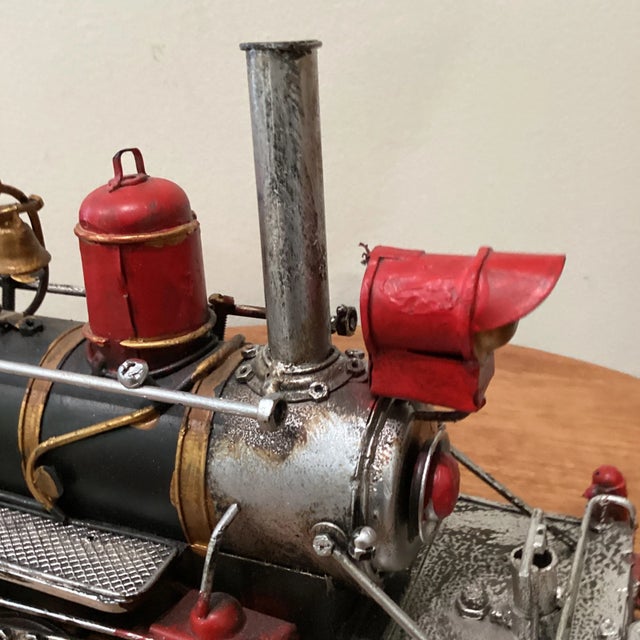 Mid 20th Century Handmade Metal Model Locomotive Decoration For Sale - Image 10 of 12