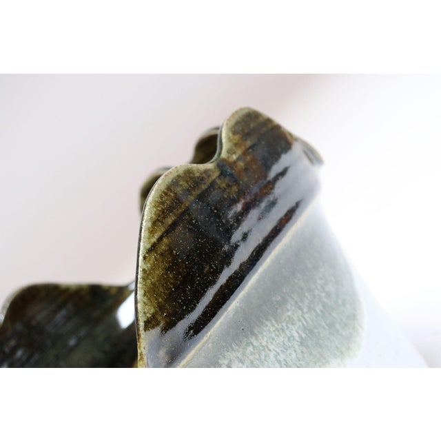 Vintage Blue and Green Studio Pottery Square Planter by Deanna Nichols For Sale - Image 11 of 16