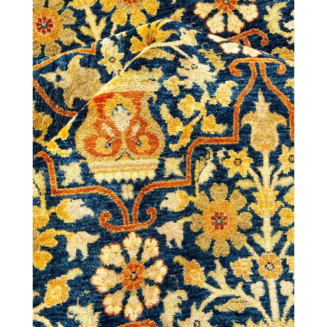 Textile Mogul, One-of-a-Kind Hand-Knotted Area Rug in Blue, 8' 2" x 10' 10" For Sale - Image 7 of 8