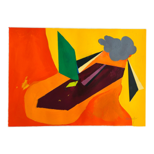 Original Abstract Painting in Gouache by Erik Sulander on Paper